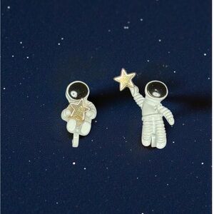 Astronaut Clip-On Earrings